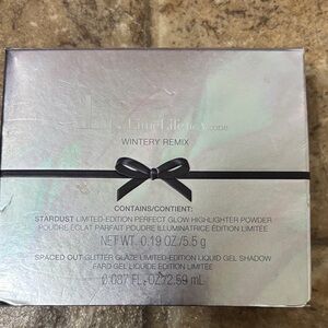 Stardust Perfect Glow Highlighter Powder and Glitter Glaze Liquid Gel Shadow.